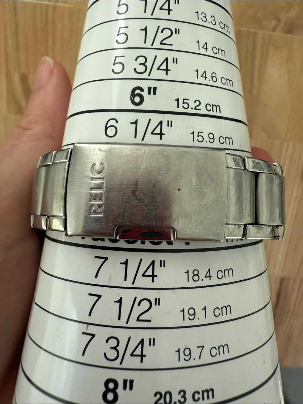 Relic mens silver tone watch NEW BATTEEY
